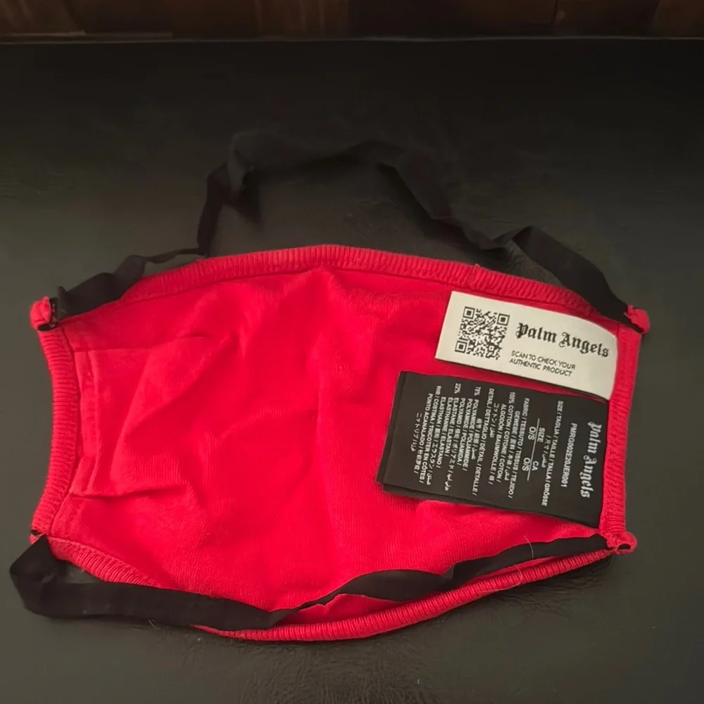 Palm Angels Vibrant Red Mask with White Logo